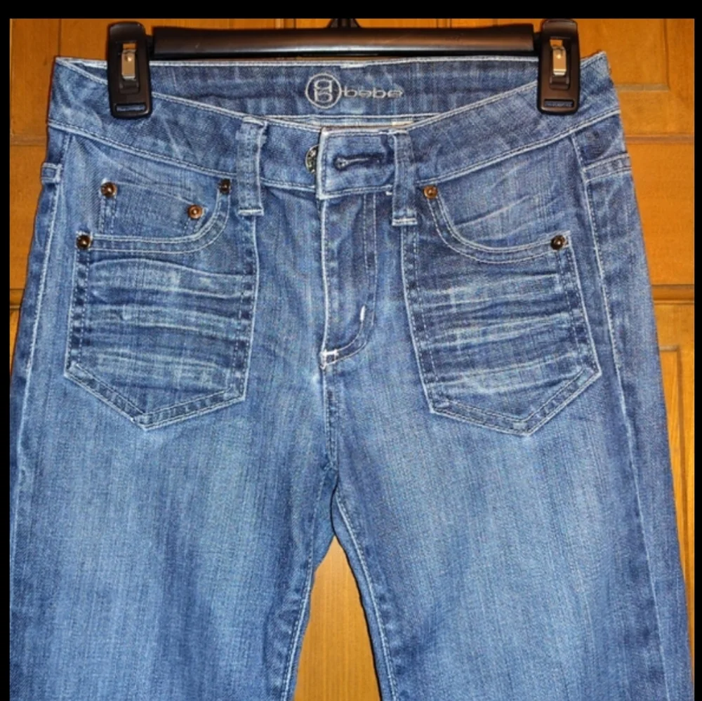 bebe -- vtg denim super flare jeans - Picture 3 of 8